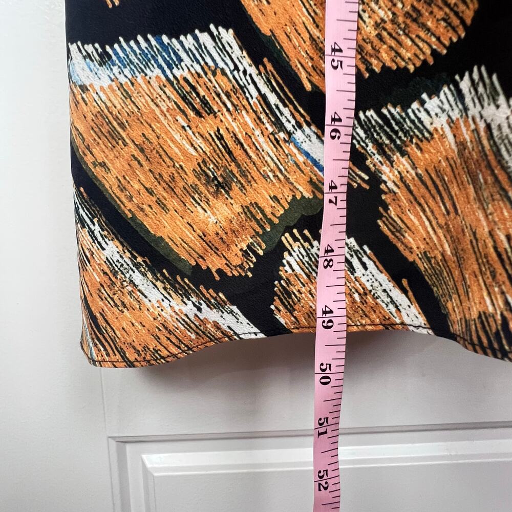 Hunter Bell 6 Layered Tiered Flowy Sasha Orange Sleeveless V-Neck Maxi Dress - Picture 13 of 13